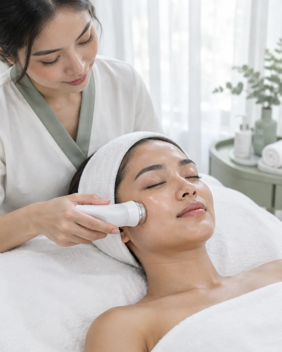 Tahap 3 alat nuskin pada Facial Natura